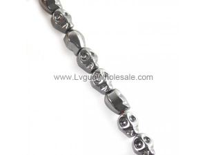 Non magnetic Hematite Beads, Skull, Hole:Approx 1.5mm, Length:Approx 15.7 Inch, Sold By Strand